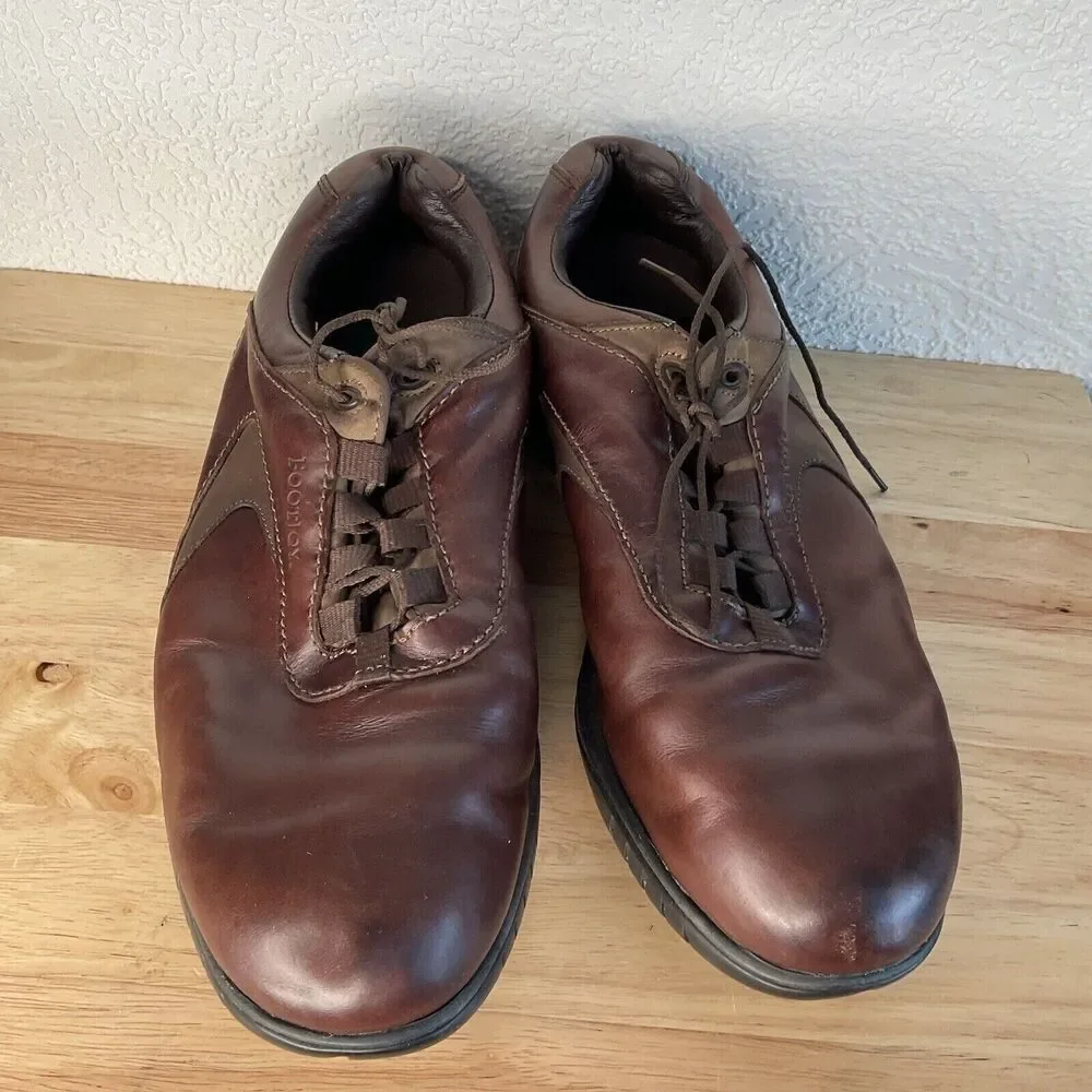 FootJoy FJ Contour Series 54296 Mens Size/10.5W Brown‎ Leather Golf Shoes China